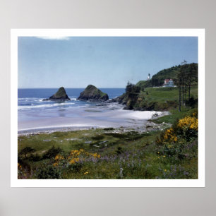 Heceta Head, Oregon Vintage Poster