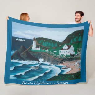 Heceta Lighthouse Fleece Blanket
