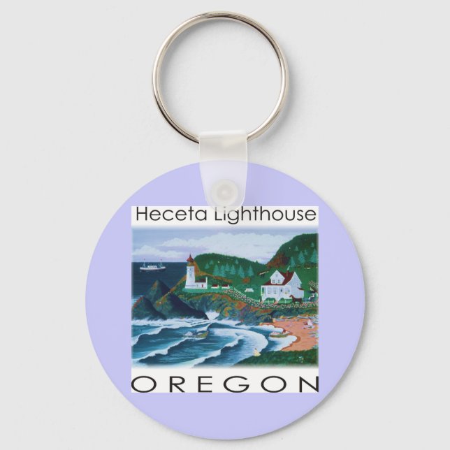Heceta Lighthouse Key Ring (Front)