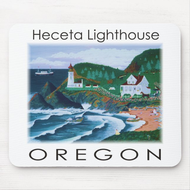 Heceta Lighthouse Mouse Mat (Front)