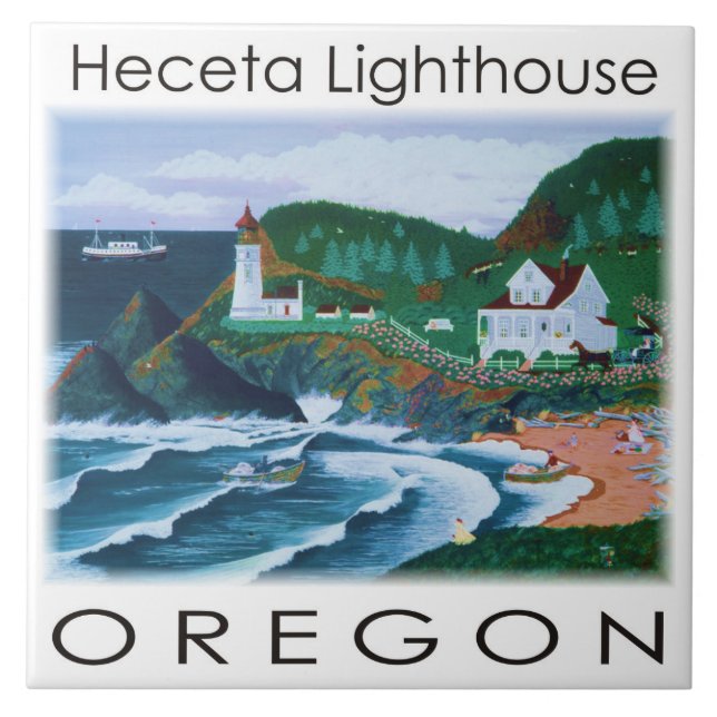Heceta Lighthouse Tile (Front)