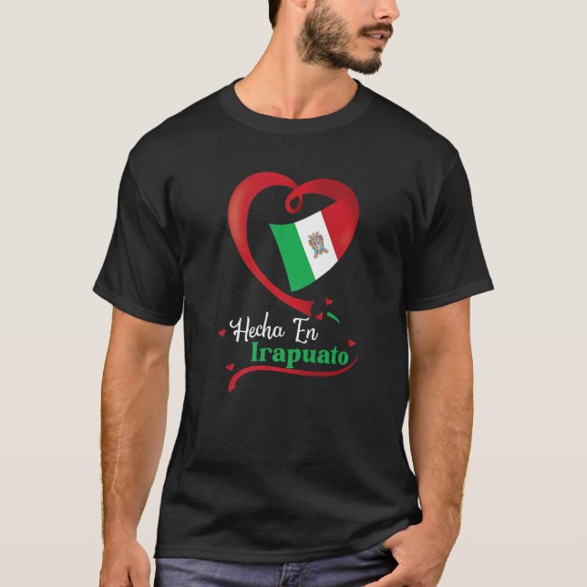 Hecha En Irapuato Guanajuato Mexico Escudo Aguila T-Shirt (Front)