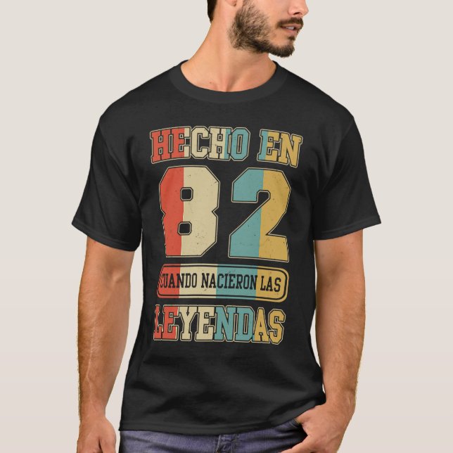 Hecho En 1982 Spanish Cumpleaños 41st Birthday Esp T-Shirt (Front)