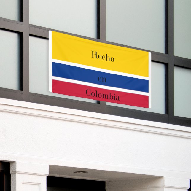 Hecho en Colombia Flag Banner (Outside Building)