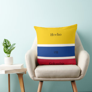 Hecho en Colombia Flag Cushion