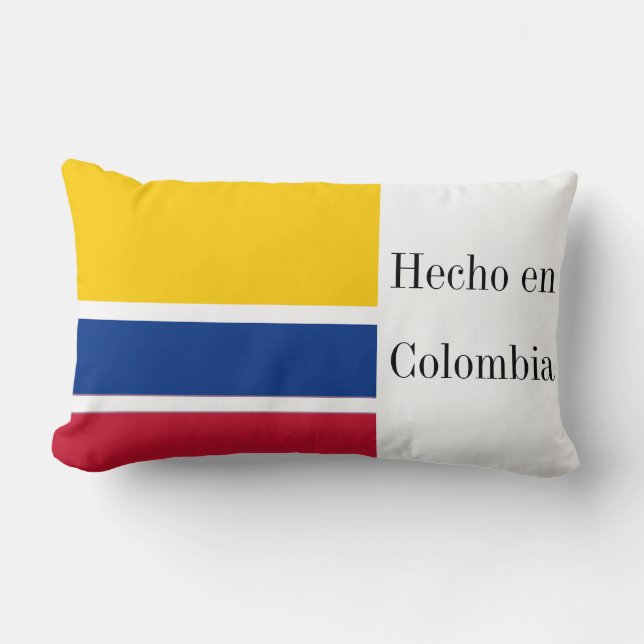 Hecho en Colombia Flag Lumbar Cushion (Front)
