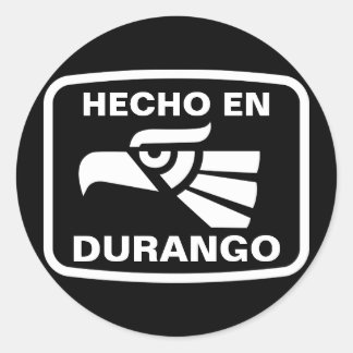 Hecho en Durango personalizado custom personalised Classic Round Sticker