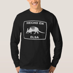 Hecho en Elsa Texas Armadillo Southern State Texan T-Shirt