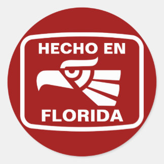 Hecho en Florida personalizado custom personalised Classic Round Sticker