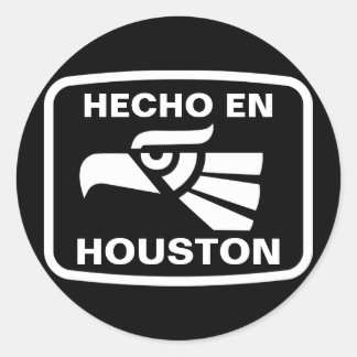 Hecho en Houston personalizado custom personalised Classic Round Sticker