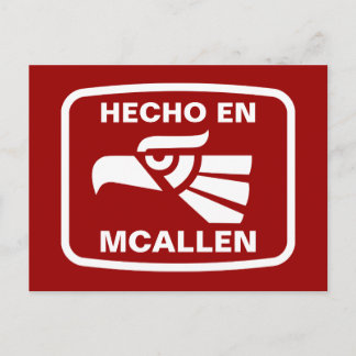 Hecho en McAllen personalizado custom personalised Postcard