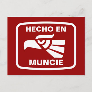 Hecho en Muncie personalizado custom personalised Postcard