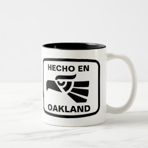Hecho en Oakland personalizado custom personalised Two-Tone Coffee Mug