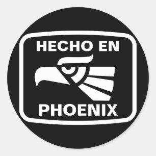Hecho en Phoenix personalizado custom personalised Classic Round Sticker
