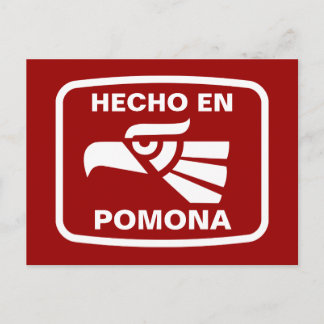 Hecho en Pomona personalizado custom personalised Postcard