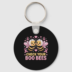 Heck Your Boo Bees Cute Breast Cancer Awareness De Key Ring