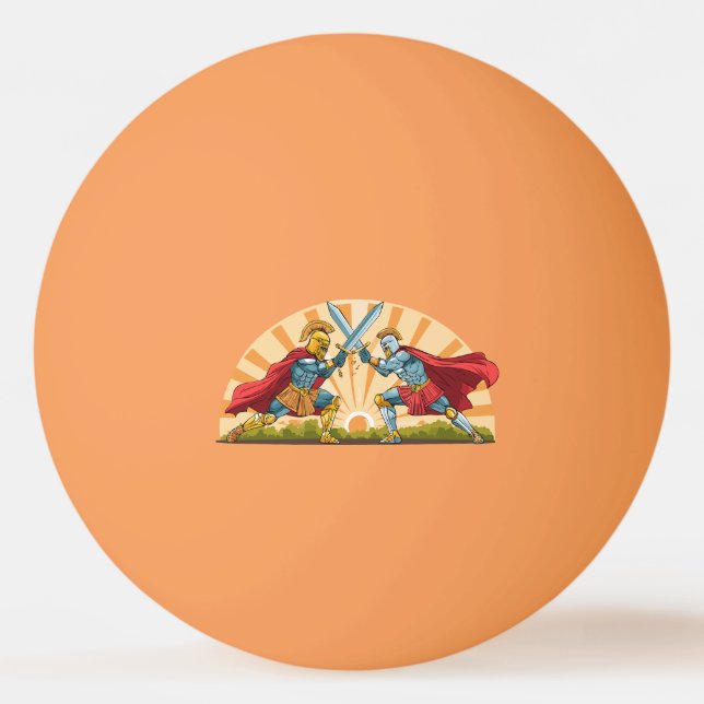Hector and Achilles Ping Pong Ball (Front)