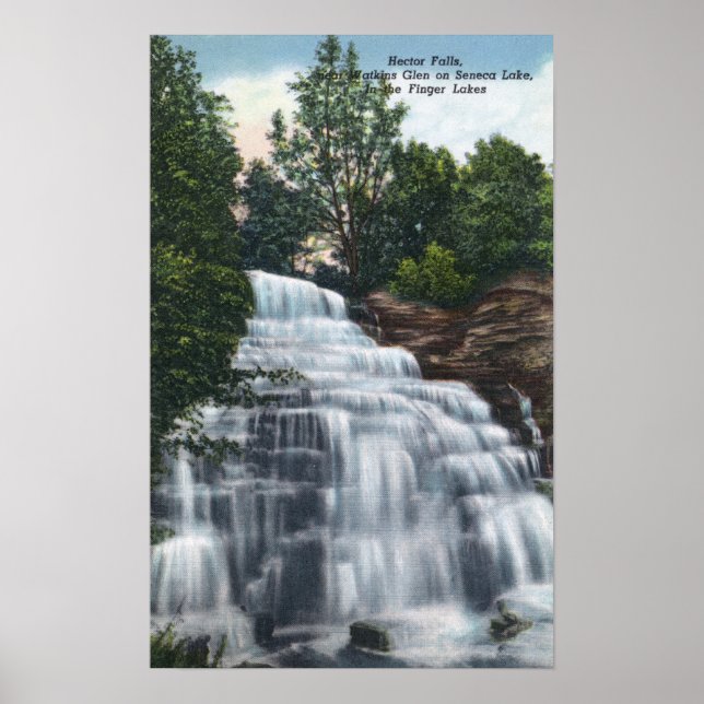Hector Falls near Seneca Lake View Poster (Front)