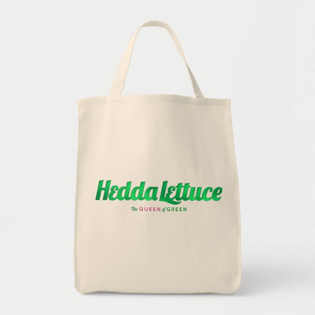 Hedda Lettuce Organic Grocery Tote Bag (Front)