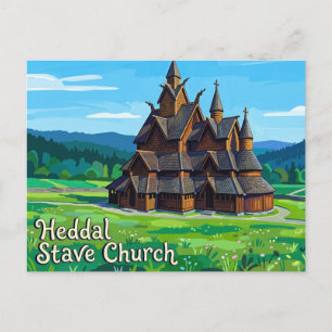 Heddal Stave Church Norway Postcard