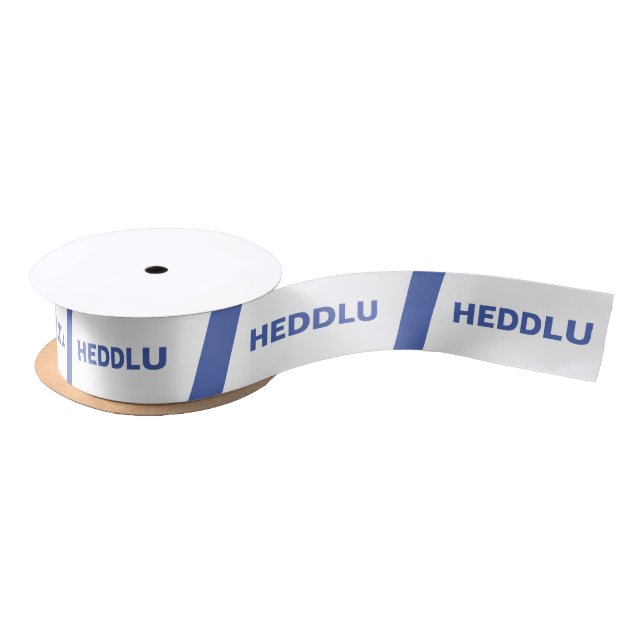 Heddlu Welsh Police Barrier Tape Novelty Satin Ribbon (Spool)