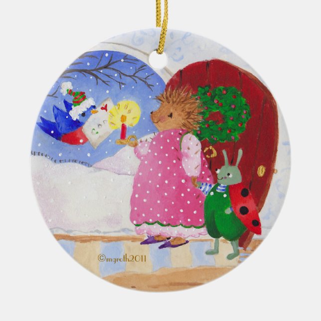 Heddy and Ben Ceramic Tree Decoration (Front)