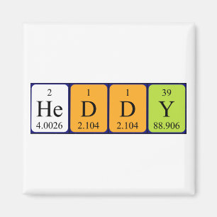 Heddy periodic table name magnet