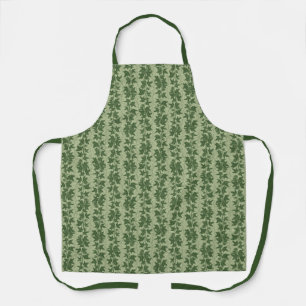Hedera Ivy Vines - botanical green D_L pattern. Apron