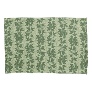 Hedera Ivy Vines - botanical green D_L pattern. Pillowcase