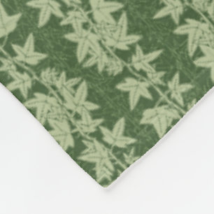 Hedera Ivy Vines - botanical green L_D pattern. Fleece Blanket