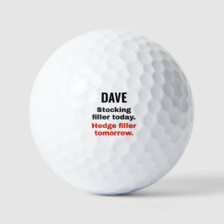Hedge Filler Tomorrow: Personalised Golf Balls