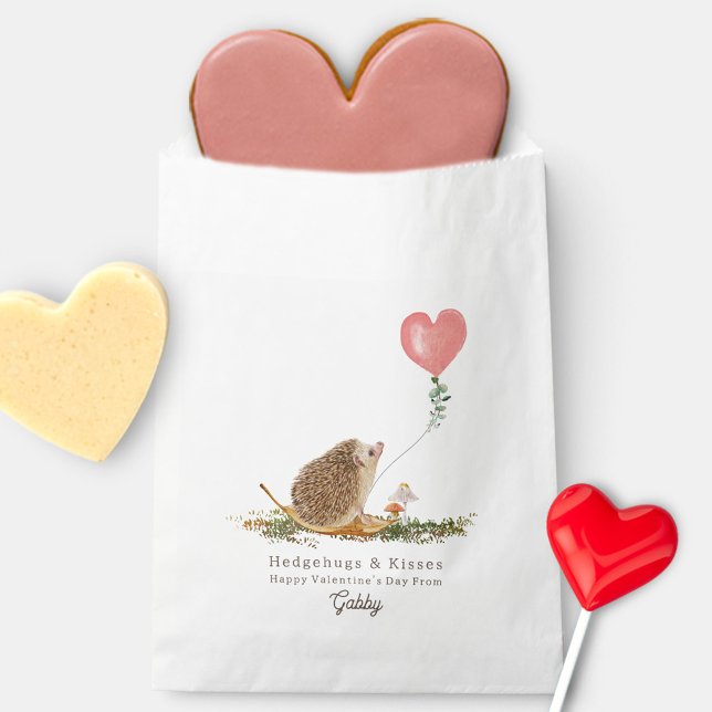 Hedge Hugs & Kisses Hedgehog Mushroom Valentine Favour Bags (Creator Uploaded)