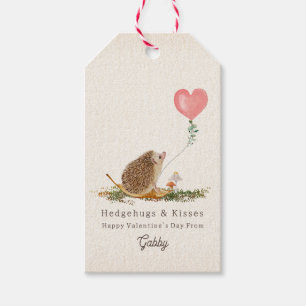 Hedge Hugs & Kisses Hedgehog Mushroom Valentine Gift Tags