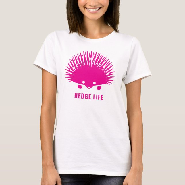 Hedge Life Hedgehog Mum Custom Colour and Text T-Shirt (Front)