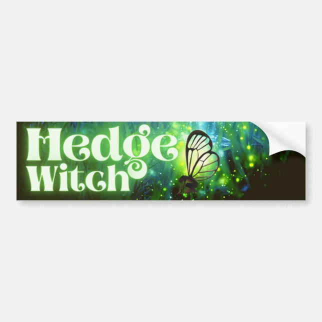 Hedge Witch Bumper Sticker (Front)