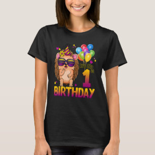 Hedgehog 1st Birthday 1 Years Old Hedgehog Birthd T-Shirt