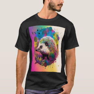 Hedgehog Abstract Art T-Shirt
