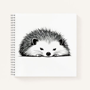 Hedgehog Adorable Cute Animal Sleeping Relaxing  Notebook