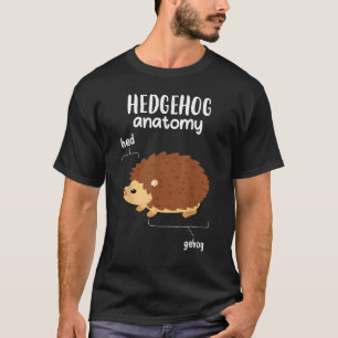 Hedgehog Anatomy Cute Hedgehog Men Women T-Shirt
