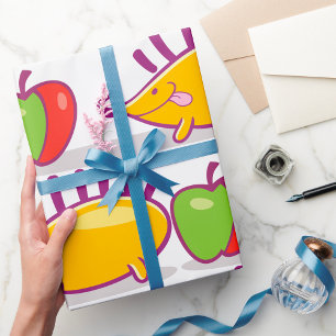 Hedgehog And An Apple Wrapping Paper