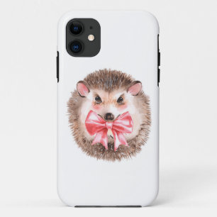 Hedgehog and bow iPhone 11 case