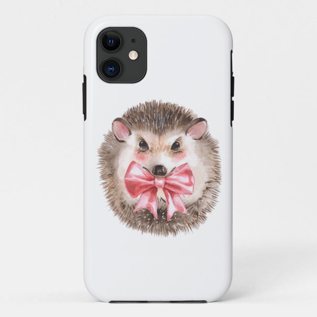 Hedgehog and bow Case-Mate iPhone case (Back)