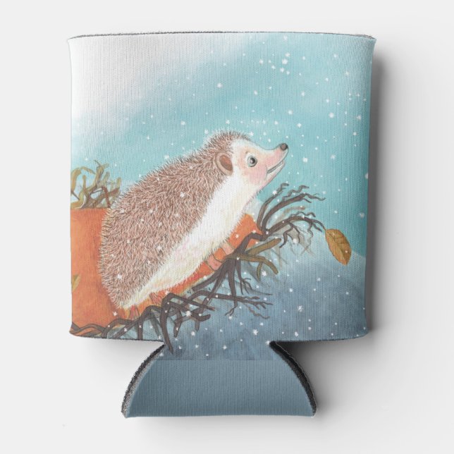 Hedgehog and first snowflakes  can cooler (Front)