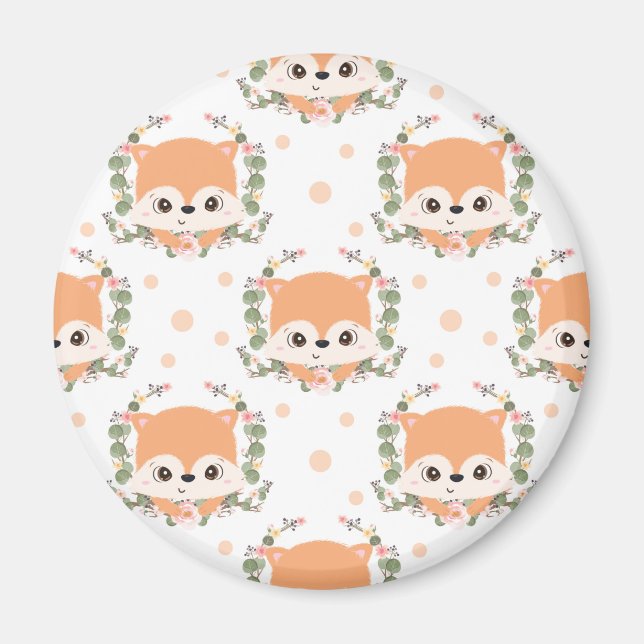 Hedgehog And Flower Tattoo Magnet (Front)