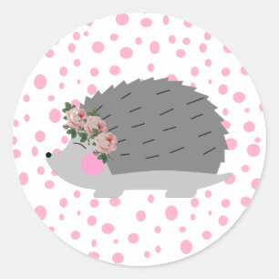Hedgehog and Polka Dot Sticker