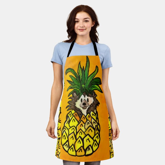 Hedgehog and the pineapple Apron (Worn)