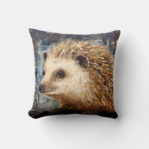 Hedgehog Animal Art Decor Paint Mosaic Cushion