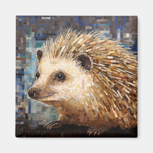Hedgehog Animal Art Decor Paint Mosaic  Magnet