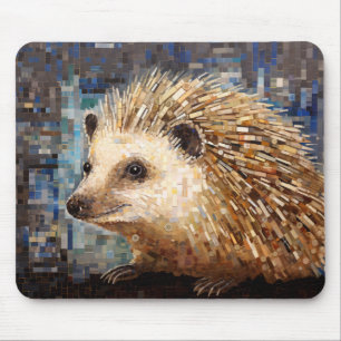 Hedgehog Animal Art Decor Paint Mosaic Mouse Mat
