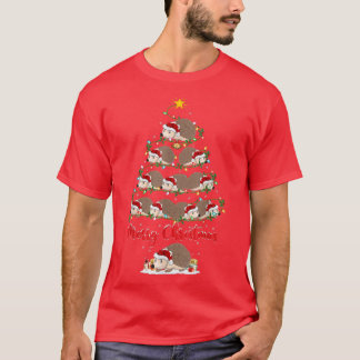 Hedgehog Animal Lover Matching Santa Hedgehog Chri T-Shirt